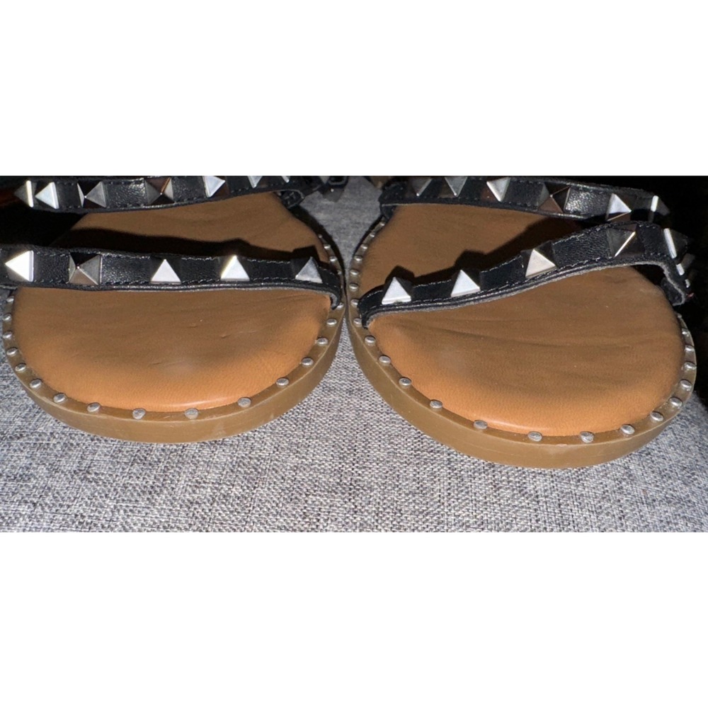 Sophia Taylor Alpha Sandals Black Silver Studded Metal Goth Women's Sz 11 - Picture 3 of 12